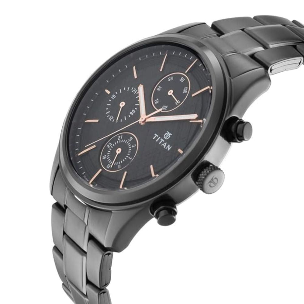 Titan Black Men's Watch 1805NM01