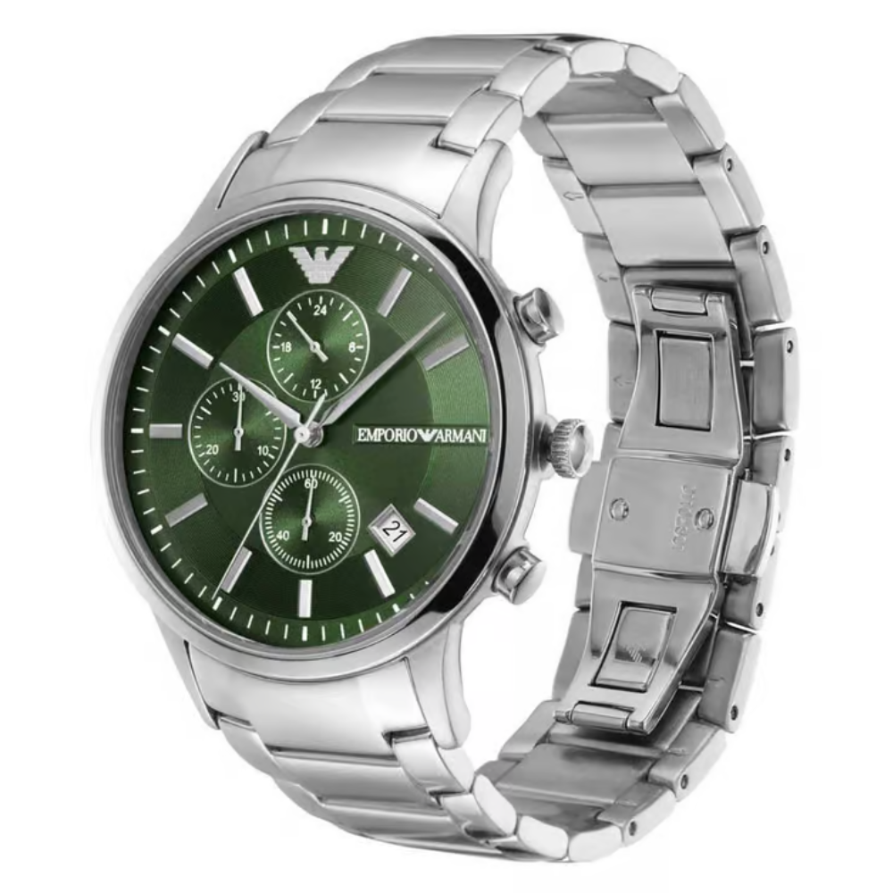 Emporio Armani Renato Green Dial Men's Chronograph Watch AR11507