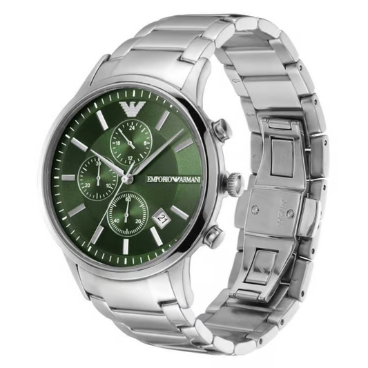 Emporio Armani Renato Green Dial Men's Chronograph Watch AR11507