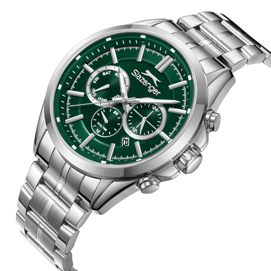 Slazenger Round Dark Green Dial Silver Men's Multifunction Watch SL.09.2567.2.06