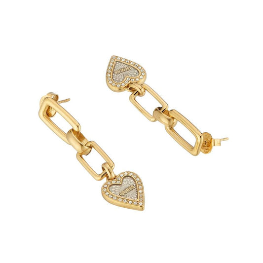 Guess Love Me Tender Gold & Silver Women's Earrings UBE03236YGRH
