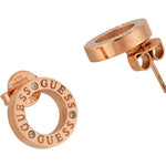 GUESS Circle Lights Rose Gold-Plated Women's Earrings UBE03173RG