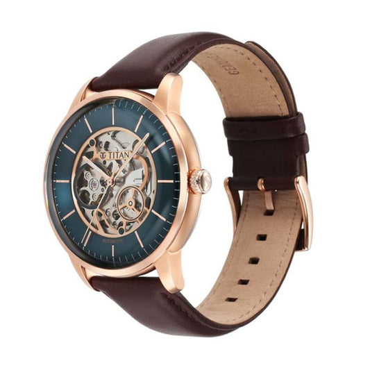Titan Green Dial Men's Watch 90110WL04