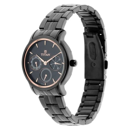 Titan All Black Black Women's Watch 2589NM01