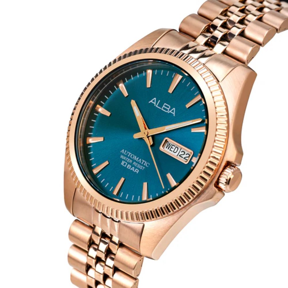 ALBA Copper Bezel Teal Dial  Men's Watch AL4780X1
