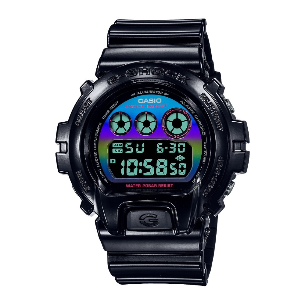 Casio Black Resin Strap Men's Watch DW-6900RGB-1 | 10655178