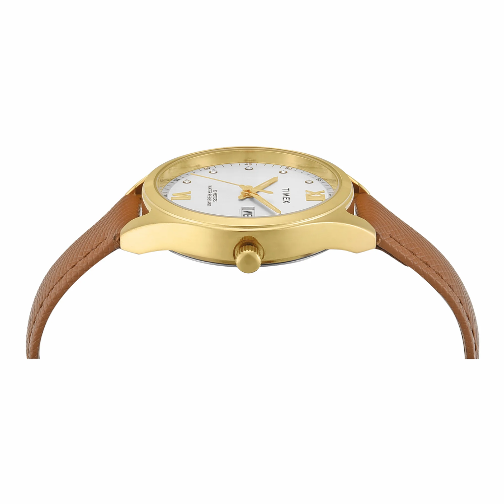 Timex Trendline Round 34mm Silver Dial Women Analog Watch TWEL26803