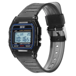 Zoop Transparent Digital Watch with Black Dial & Black Strap for Girls Kids 16049PP01