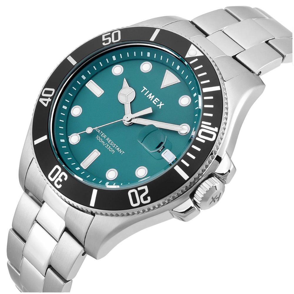 Timex Trend Green Round Green Dial Analogue Men's Watch - TWEG27003