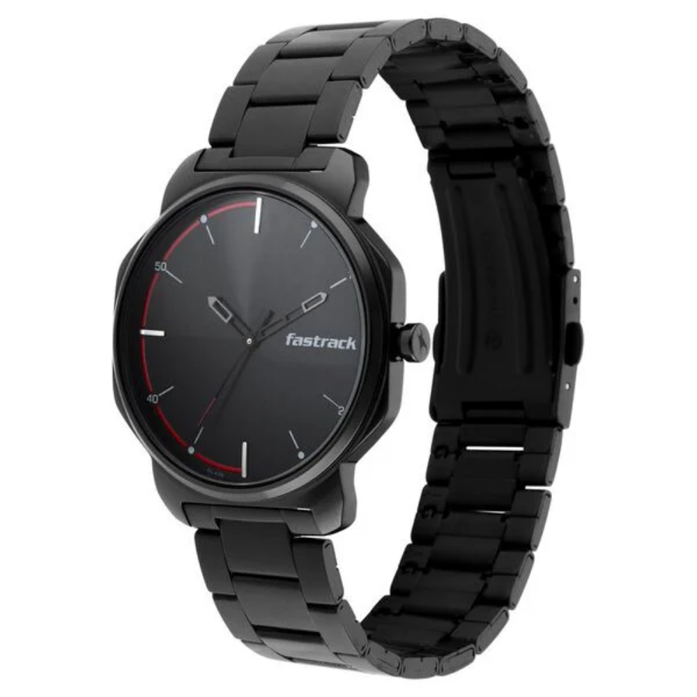 Fastrack Stunners Black Dial Quartz Analog Watch for Guys 3254NM01