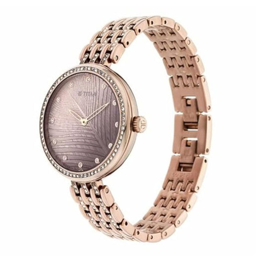 Titan Animalia Metallic Brown Women's Watch 95129QM01