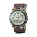 Casio Beige-Brown Textile And Leather Strap Men's Watch AW-80V-5BV | 10220471