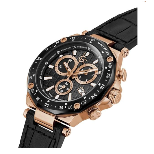 G.C. Sport Chic Collection Black Men's Watch Y81004G2MF