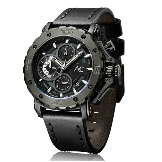 Alexandre Christie Chronograph Black Men's Watch 9205MCLEPBA