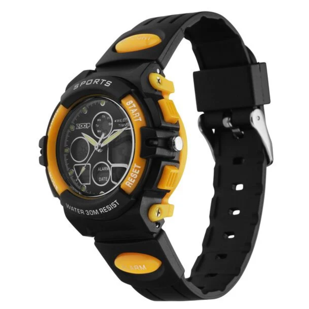Zoop Black Dial Black Strap Analogue Digital Boys Kids Watch NT16033PP01