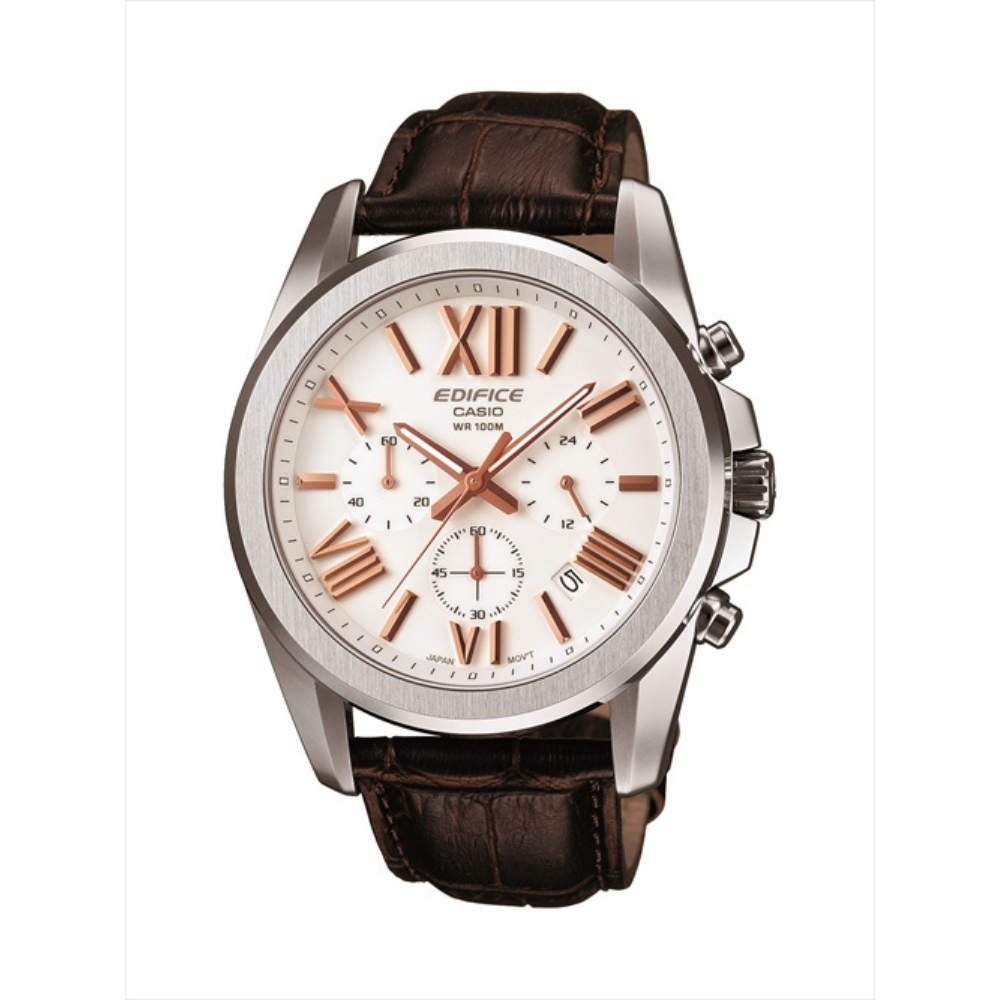 Casio Brown Leather Strap Men's Watch Edifice EFB-506L-7AV | 10458462