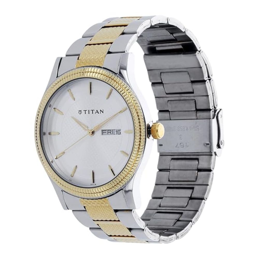Titan Octane Silver Men's Watch NL1650BM03