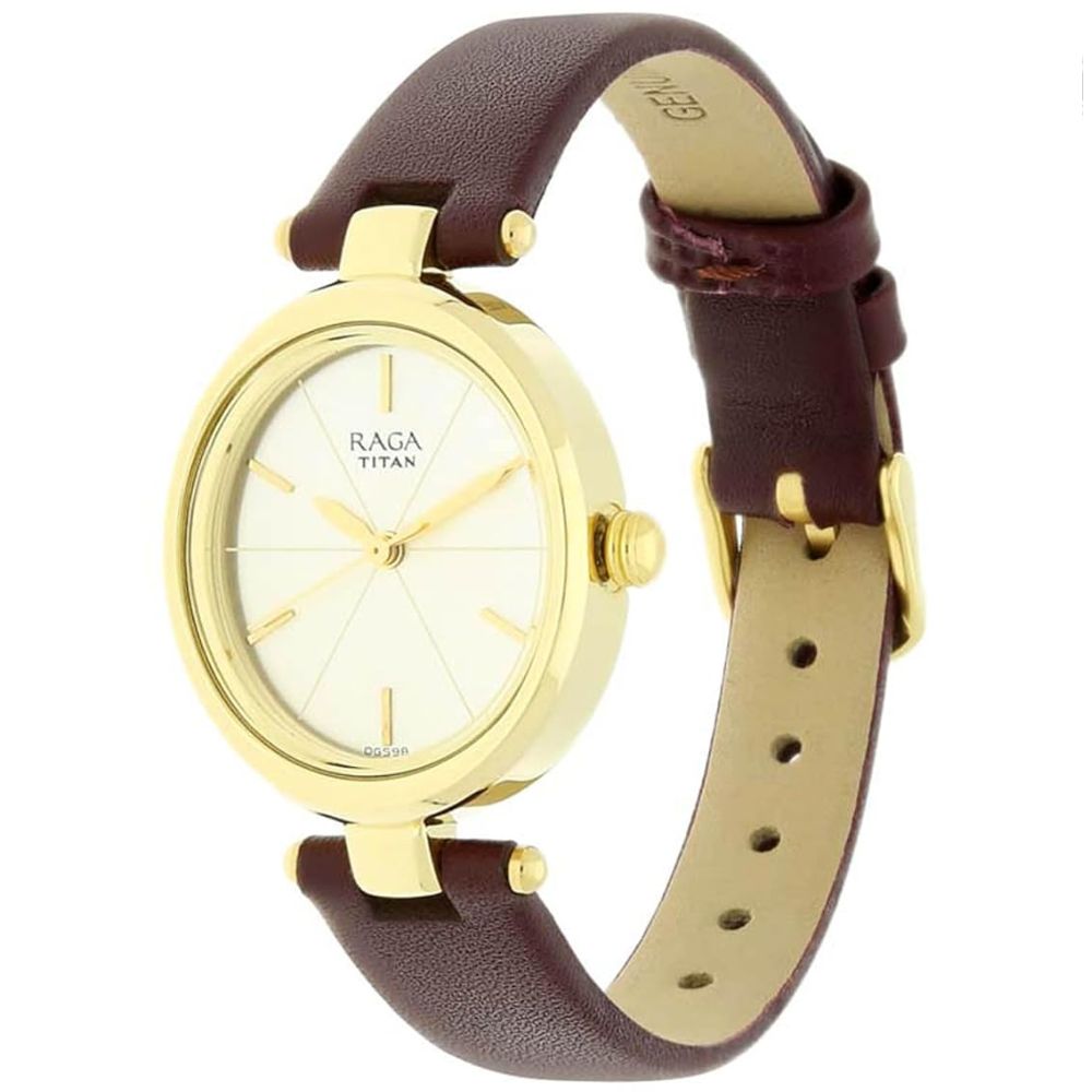 Titan Raga Viva Champagne Women's Watch 2579YL01