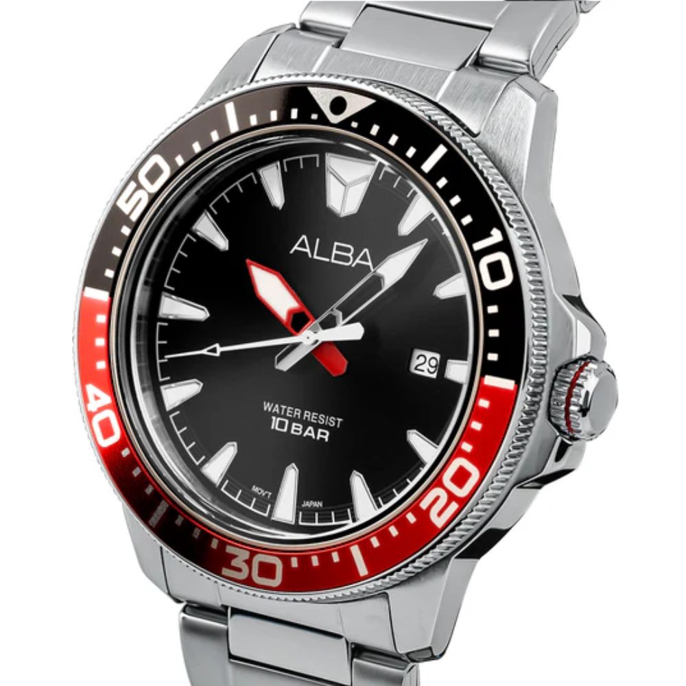 ALBA Active Black Dial Men's Watch AS9T99X1