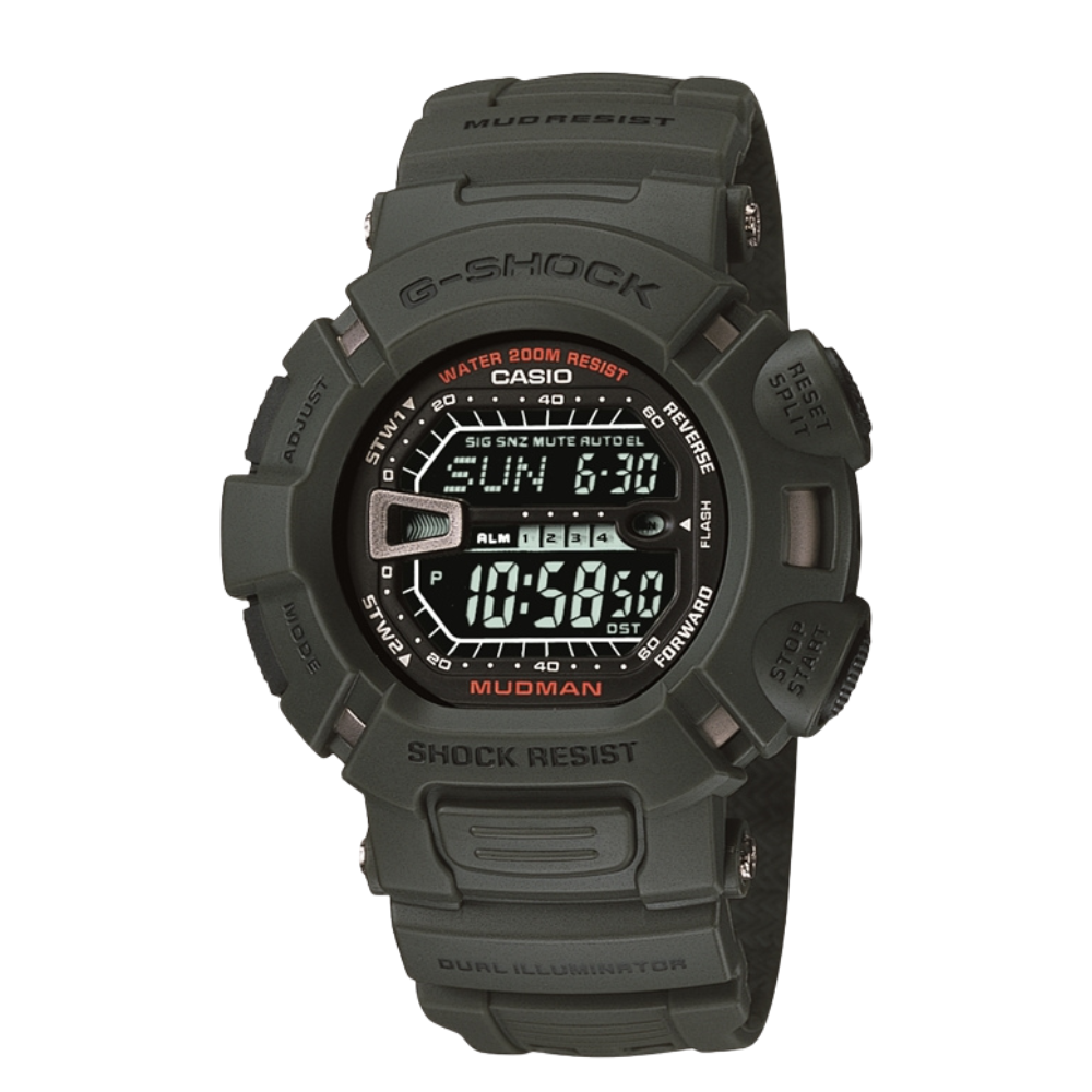 Casio Green Resin Strap Men's Watch G-9000-3V | 10237943