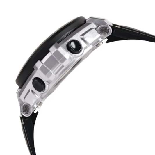 Zoop Digital Silver Case Digital Dial Black Strap Boys Kids Watch 16047PP03