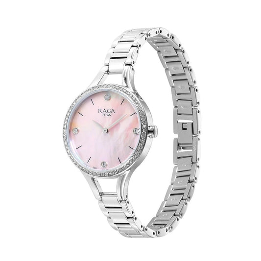 Titan Raga Showstopper Mother of Pearl Women's Watch 95275SM01