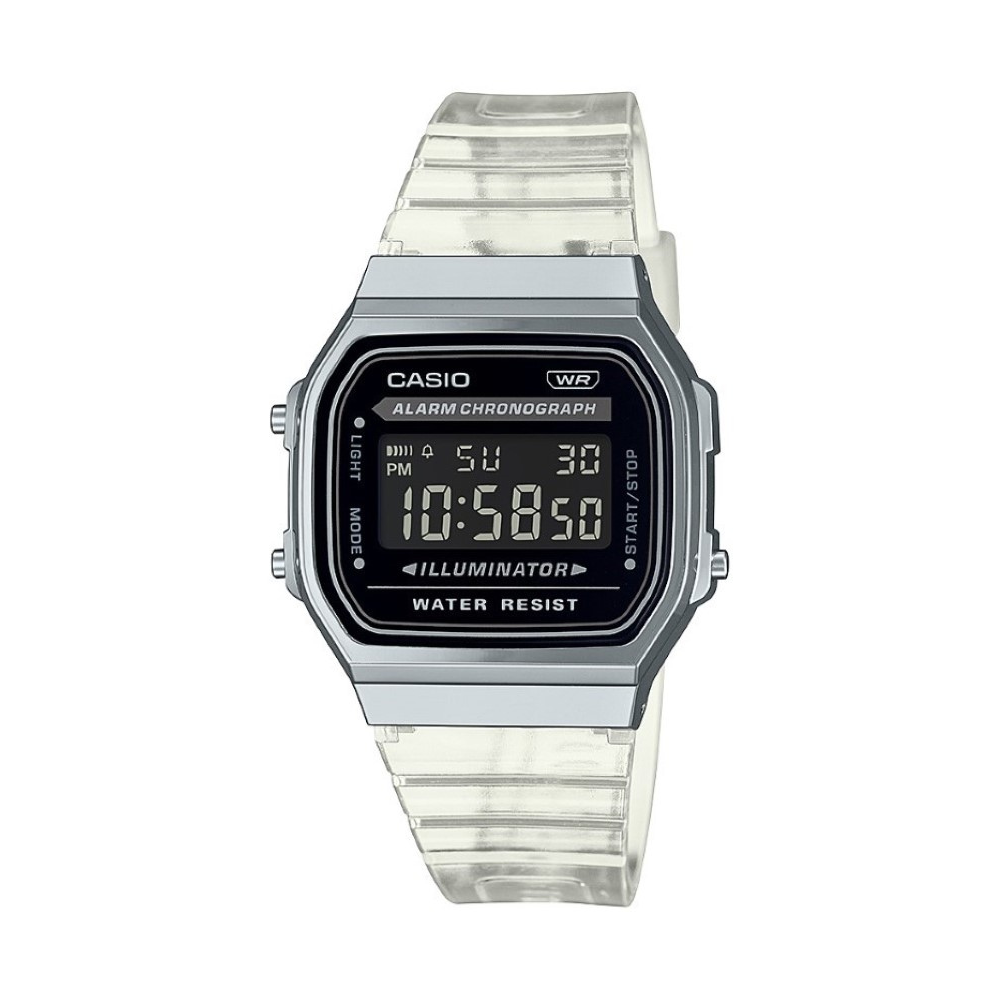Casio Transparent Resin Strap Watch for A168XES-1B | 10652032