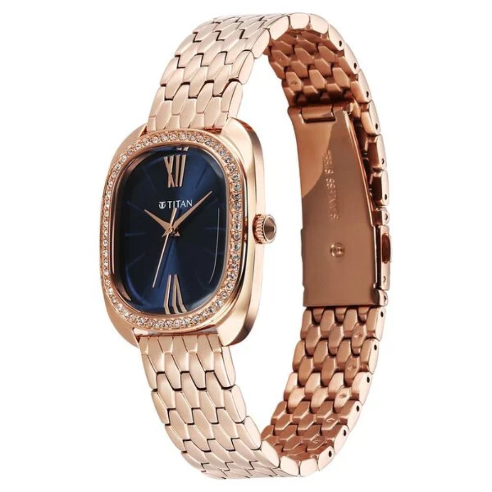 Titan Glamour Rose Gold Women's Watch 95317WM01