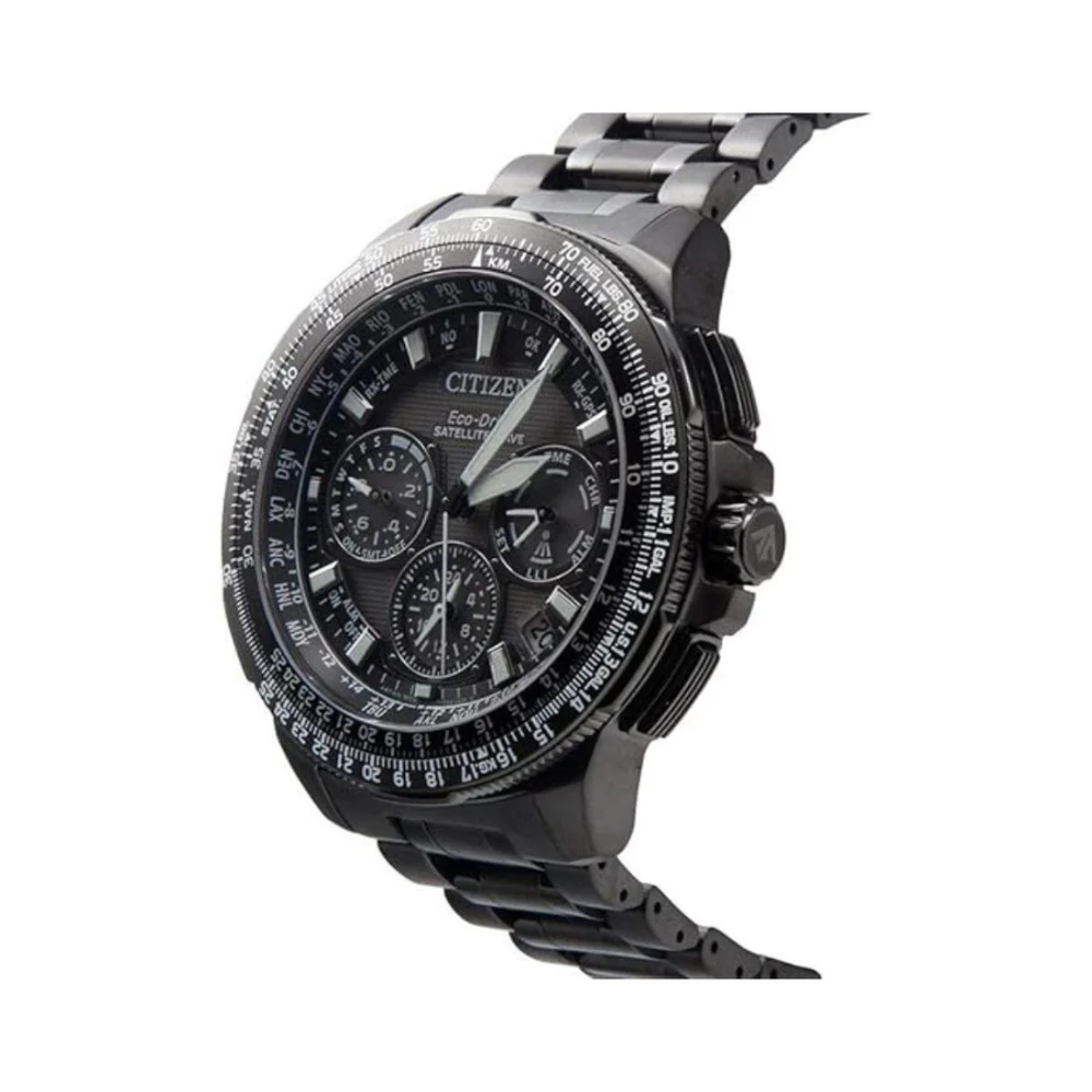 Citizen Eco-Drive Satellite Wave-GPS Chronograph Black Dial Men's Watch CC9025-85E