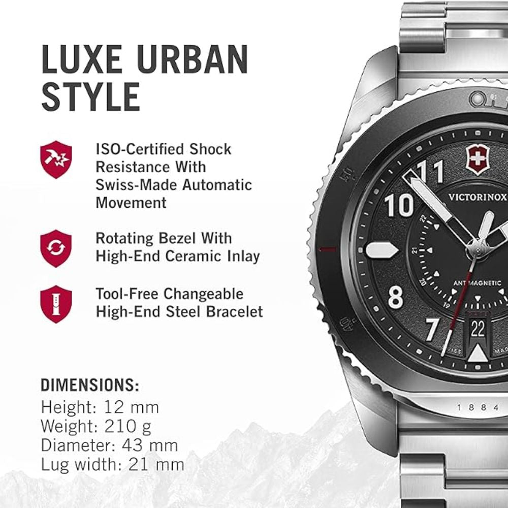 Victorinox Journey 1884 Collection Silver Men's Watch 242009