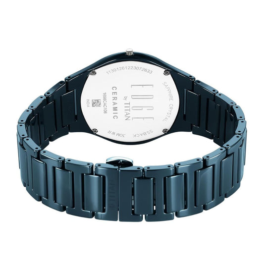 Titan Edge Ceramic Blue Men's Watch 1696QC09