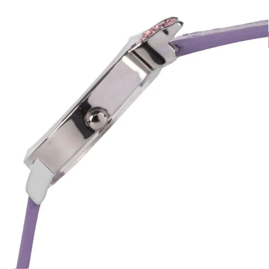 Zoop Daisy Duck Analogue Watch with Silver Dial & Purple Strap for Girls Kids 26055SL01