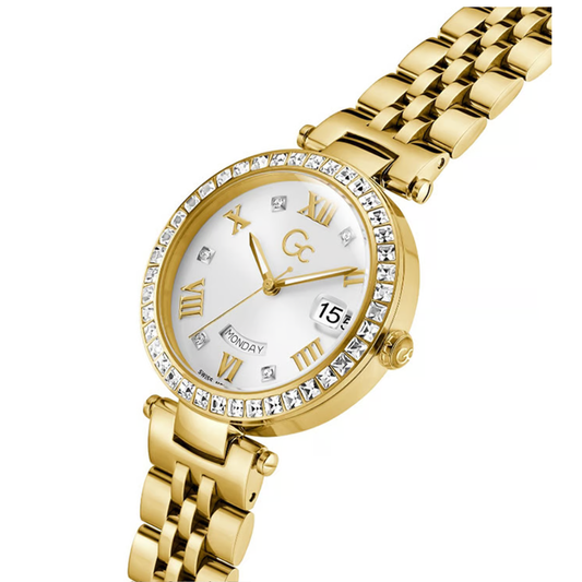 G.C White Round Dial Analog White Women’s Watch Z01022L6