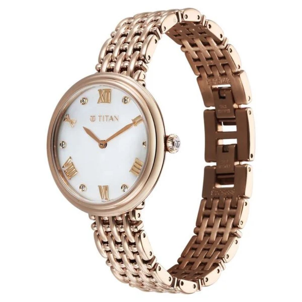 Titan Aura Rose Gold Women's Watch 95243WM01