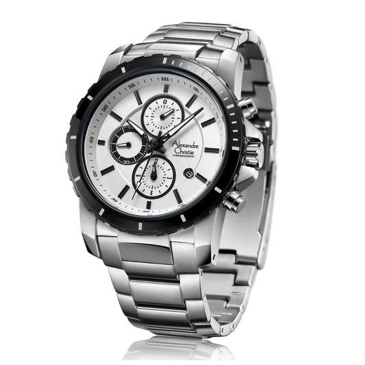 Alexandre Christie Chronograph Silver Men's Watch 6141MCBTBSL