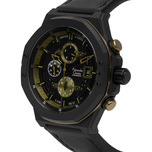 Alexandre Christie Chronograph Black Men's Watch 6597MCLIPBAGN