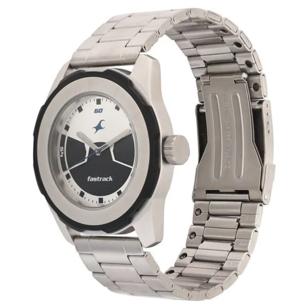 Fastrack Quartz Multicoloured Dial Stainless Steel Strap Watch for Guys 3099SM02