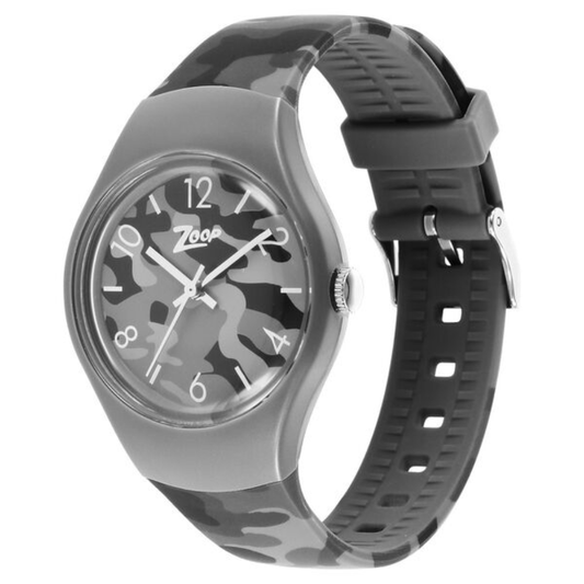 Zoop Camouflage Grey Dial Grey Strap Boys Kids Watch NR16020PP01