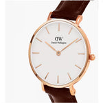 DANIEL WELLINGTON Petite ST Mawes Rose Gold Brown Women's Watch DW00100231