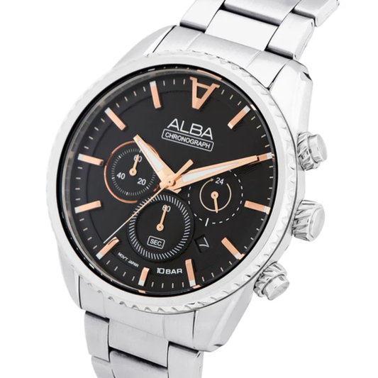 ALBA Jet Black Dial Men's Watch AT3H81X1