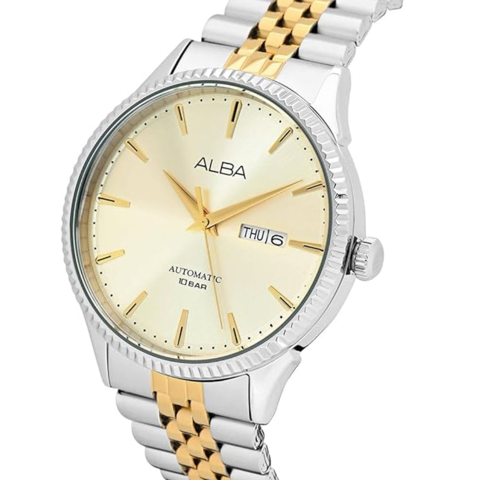 ALBA Stainless Steel Gold Dial Men's Watch AL4233X1
