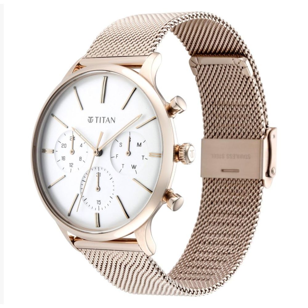 Titan Light Leathers Beige Men's Watch 90134WM01