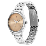 Fastrack Stunners Quartz Analog Rose Gold Dial Watch for Girls - 6248SM02