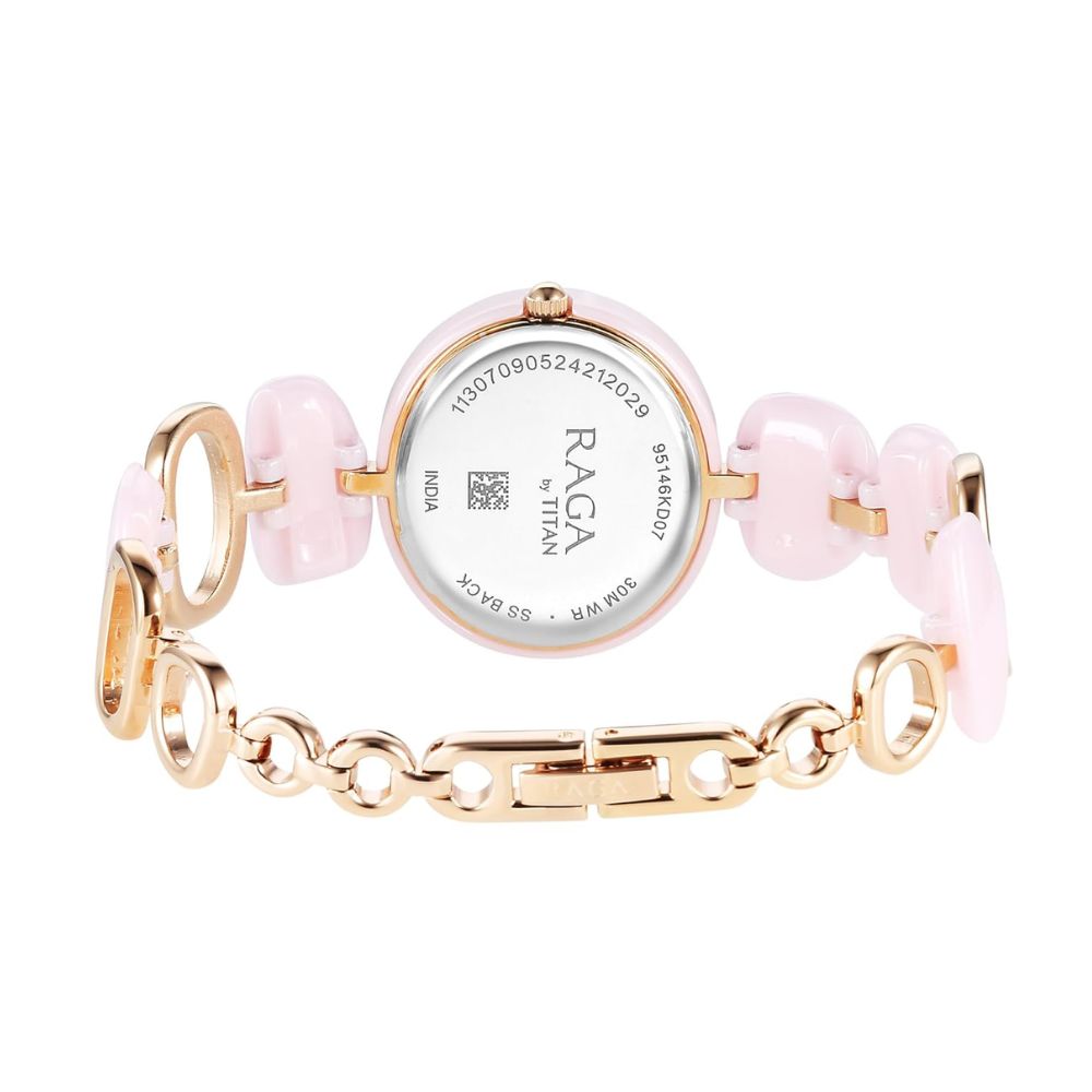 Titan Raga Ceramics Pink Women's Watch 95146KD07