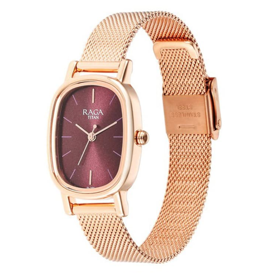 Titan Raga Viva Burgundy Women's Watch 2665WM01