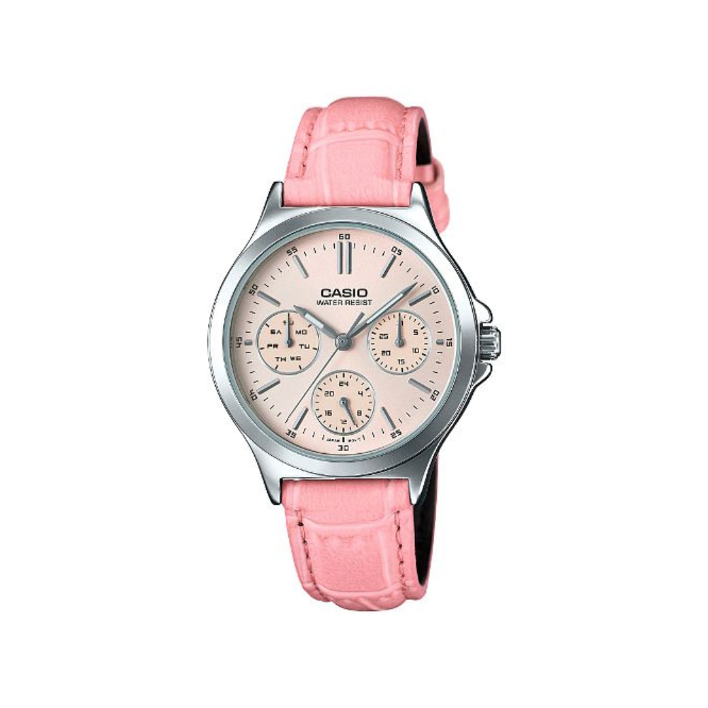 Casio Pink Leather Strap Women's Watch LTP-V300L-4A | 10531194