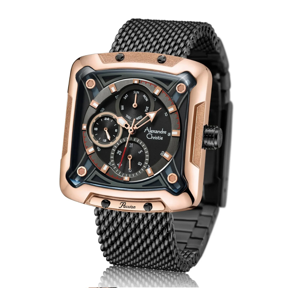 Alexandre Christie Black Women's Multifunction Quartz Watch 3030BFBBRBA