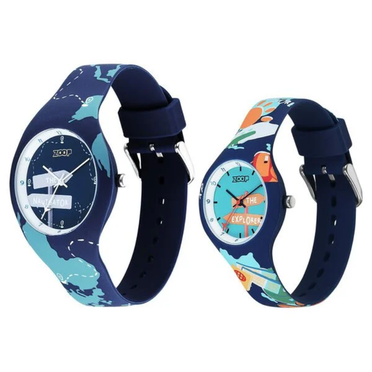 Zoop Parent Child Analogue Blue Dial Multicoloured Strap Watch Kids 2603116041PP02W