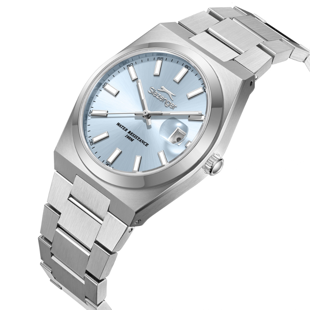 Slazenger Round Blue Dial Men's Metal Strap Watch SL.09.2636.1.300
