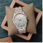 Titan Quartz Analog with Date Silver Dial Two Toned Silver & Rose Gold Men's Watch NT1823KM01